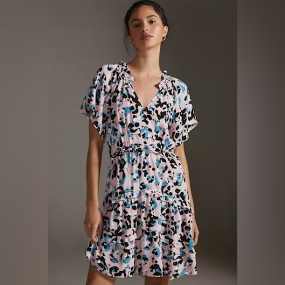 Anthropologie Robin tiered mini dress EUC no flaws! - Picture 1 of 8